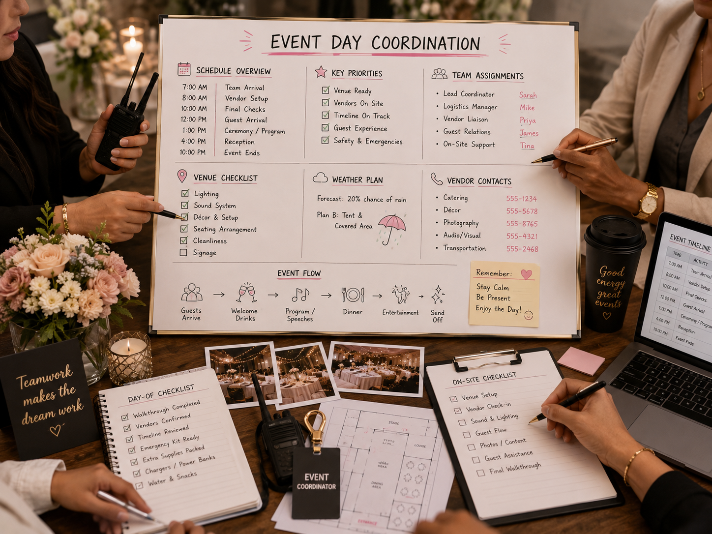 Event day coordination