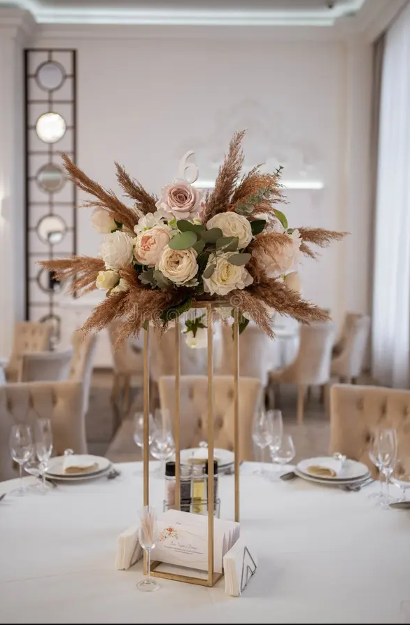 Green / Gold / Boho Centerpiece